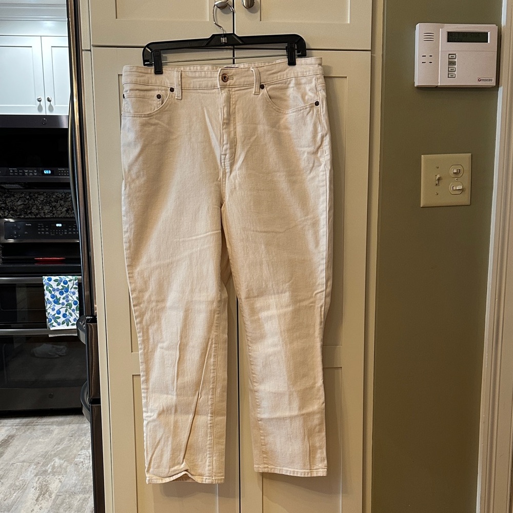 Talbots Women's Cropped Cream Jeans